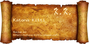 Katona Kitti névjegykártya